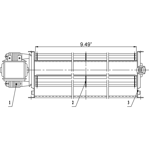 12.5" Blower Right motor