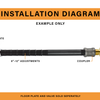 12" Adjustable Floor Plate Extension with 1/2" Banded Coupling